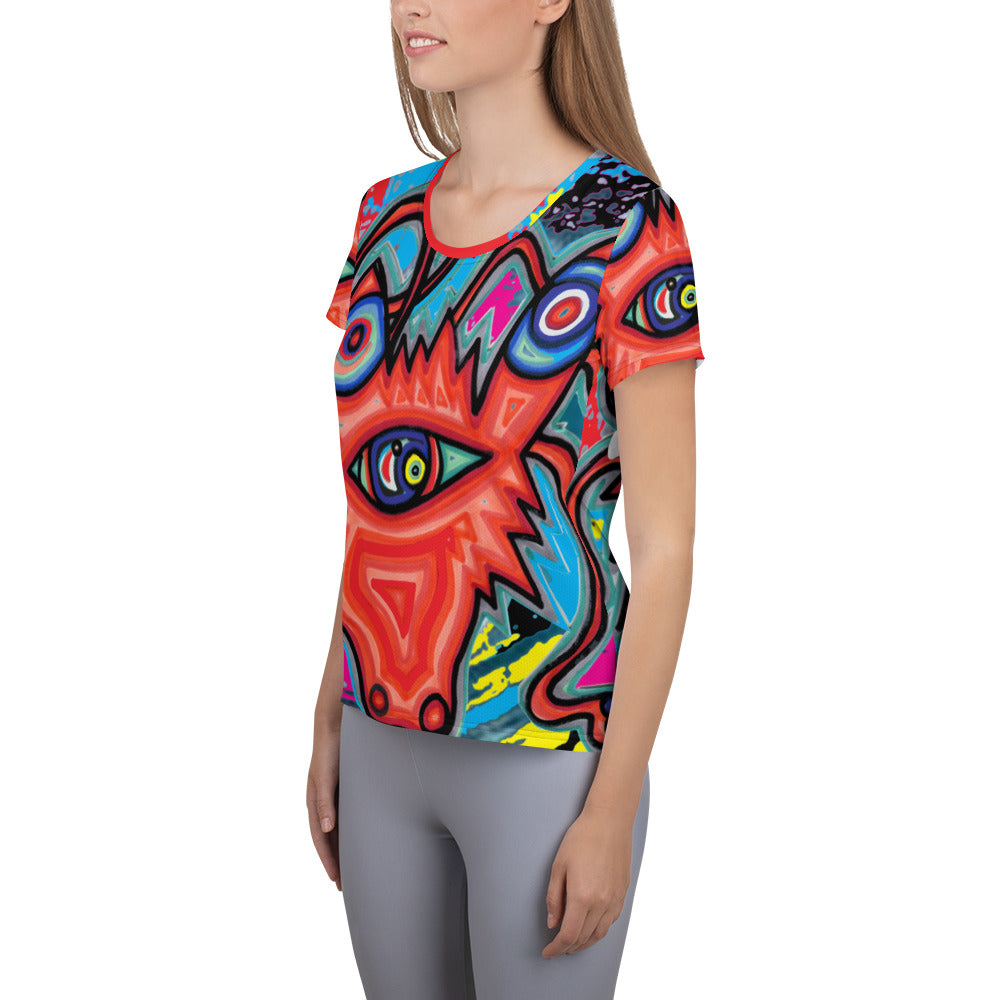 All-Over Print Women's Athletic T-shirt