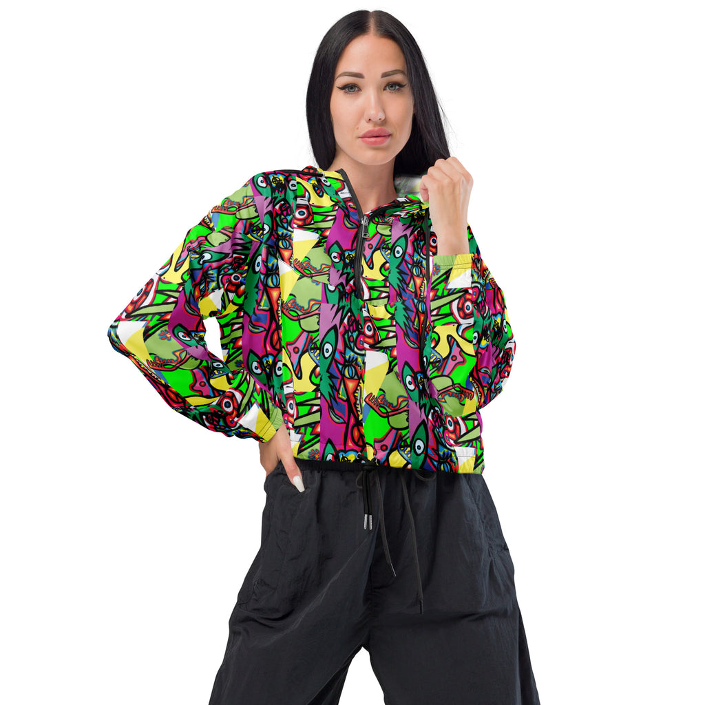 1eyewolf party Women’s cropped windbreaker