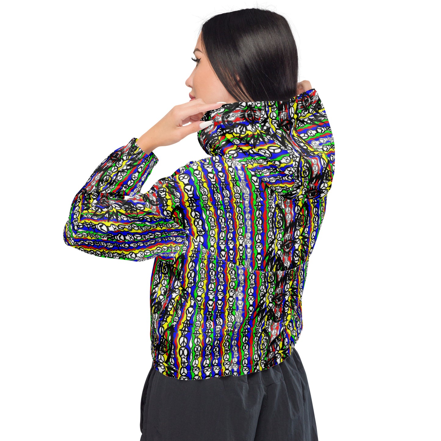 Skull and Bones Women’s cropped windbreaker
