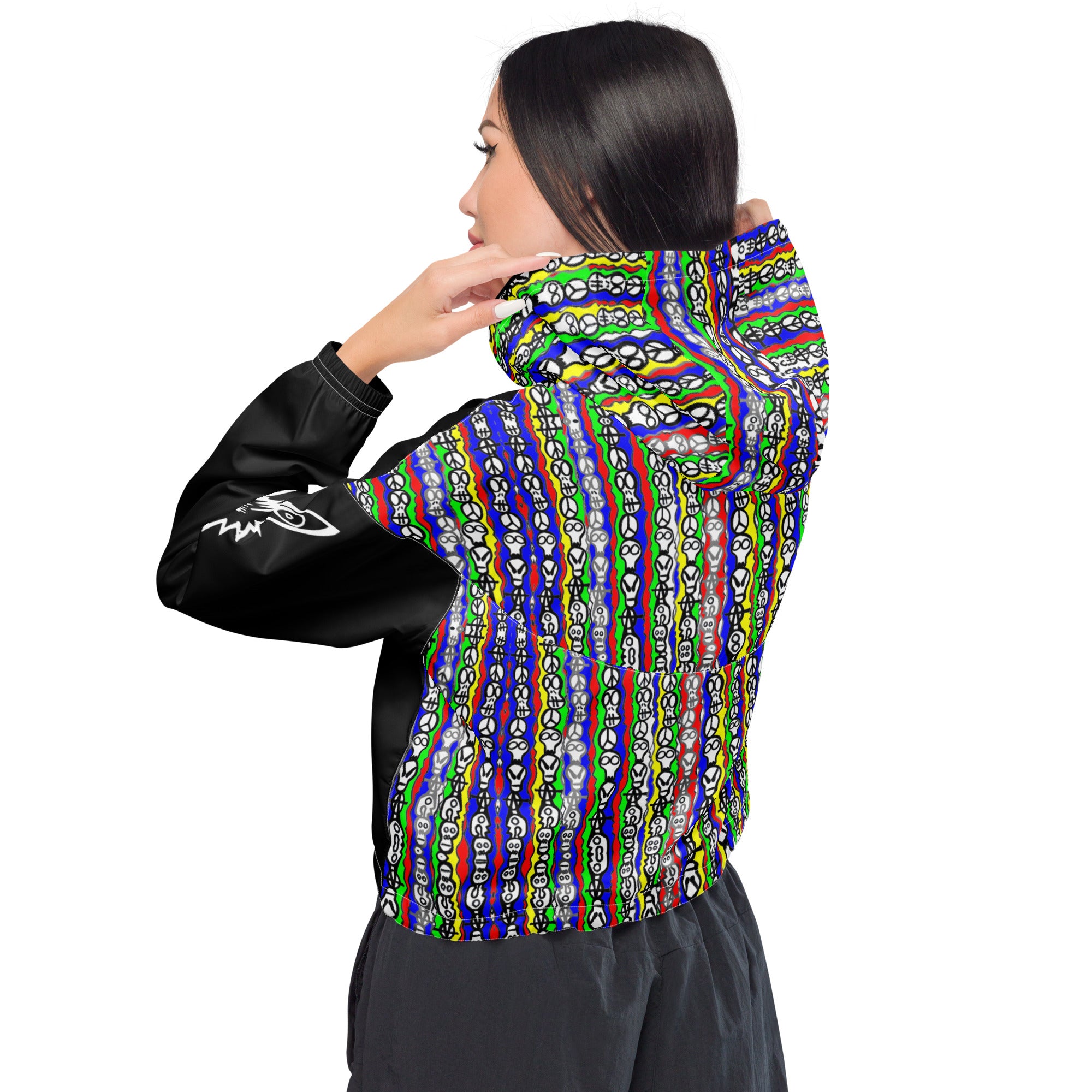 Black to revolution Women’s cropped windbreaker