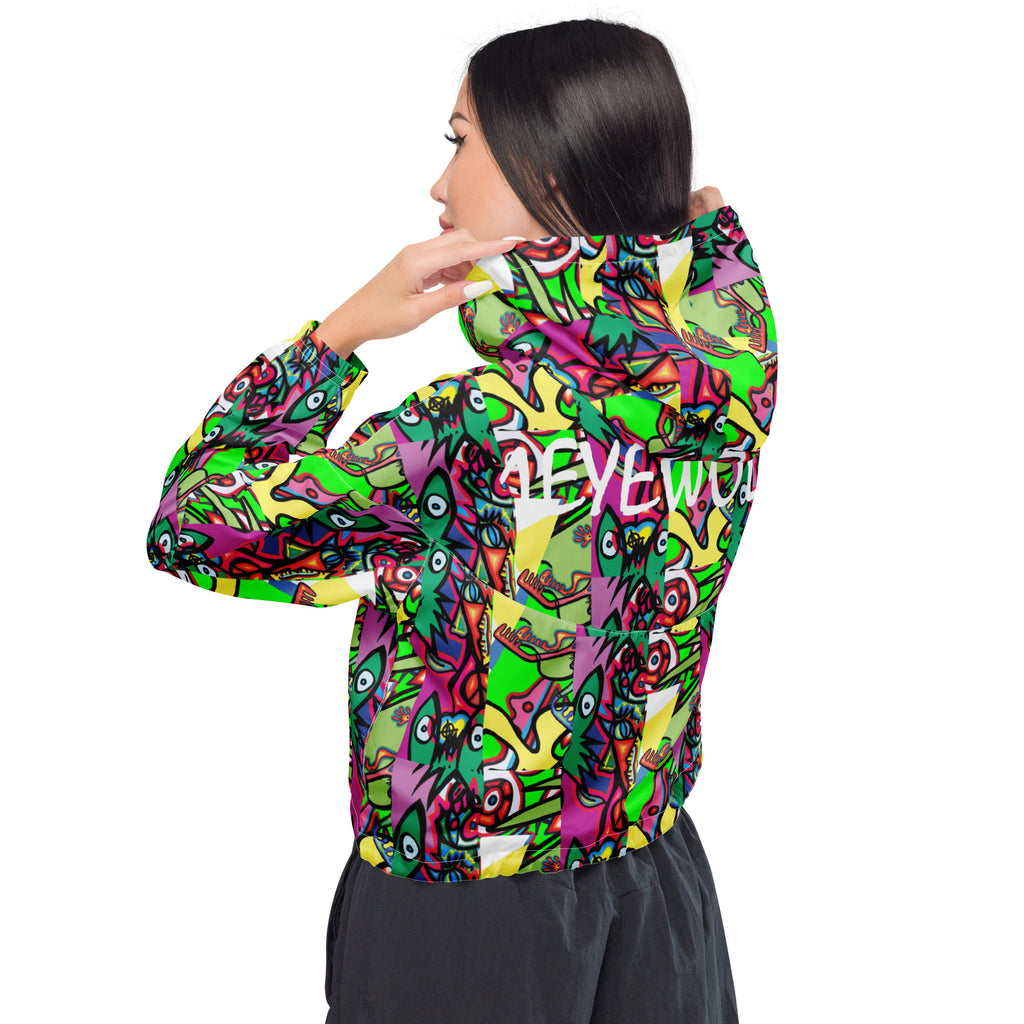 1eyewolf party Women’s cropped windbreaker