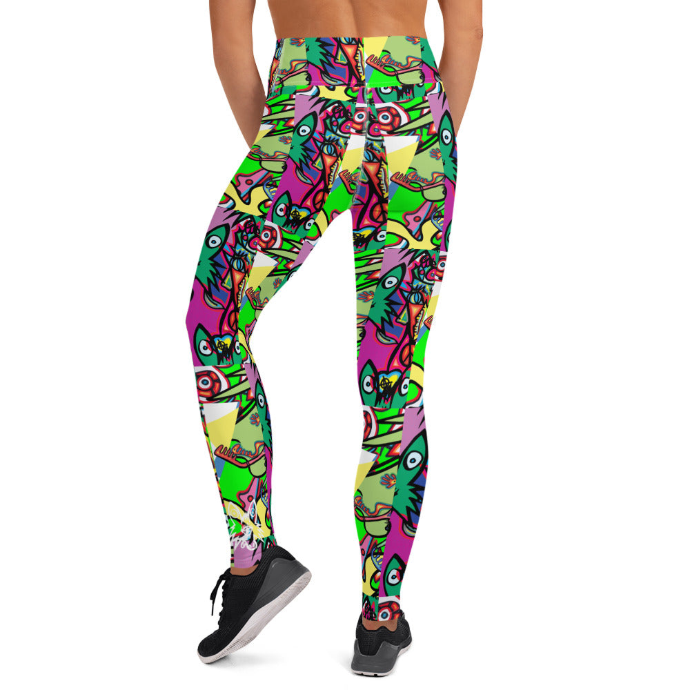 1eyewolf party Yoga Leggings
