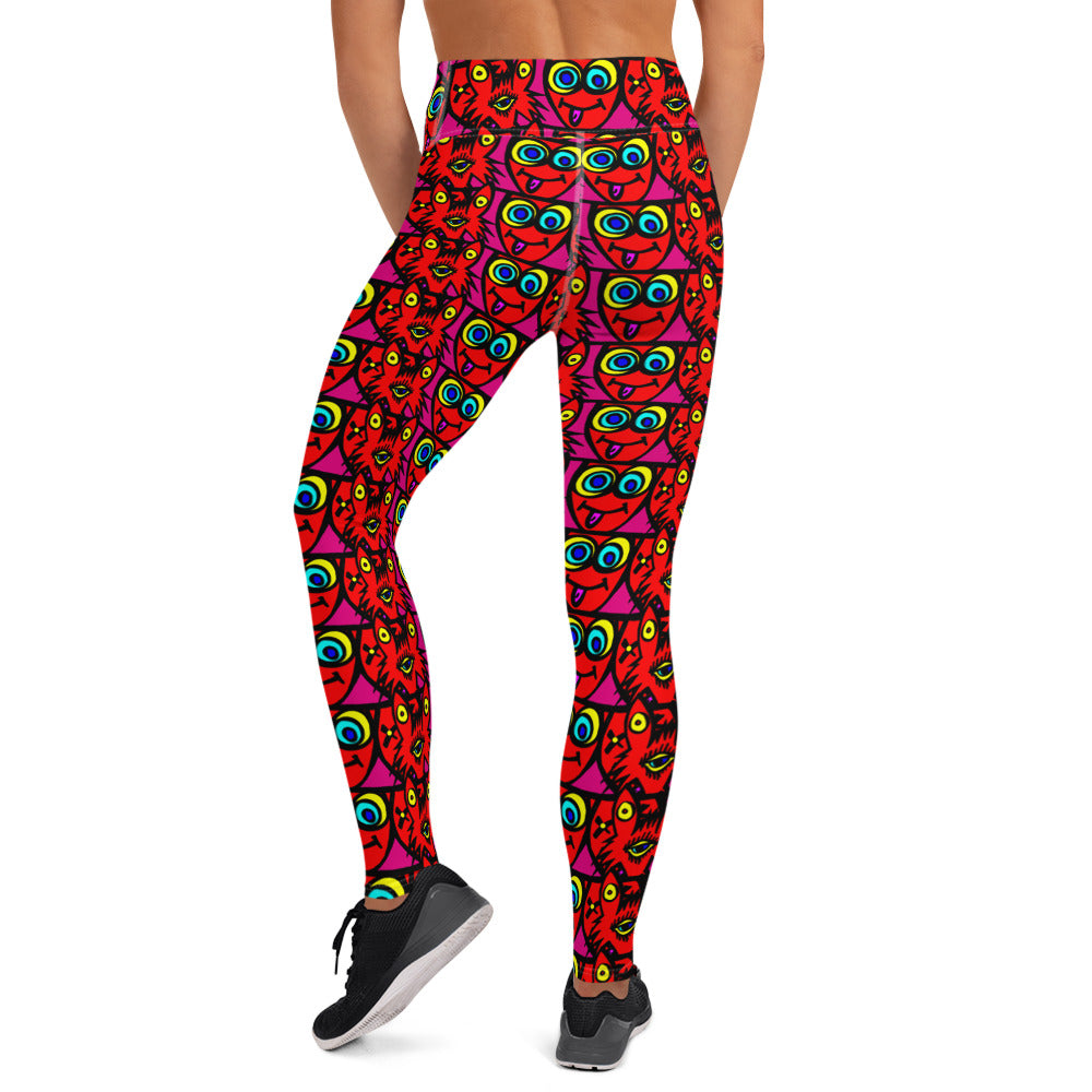 3 blind wolf Yoga Leggings