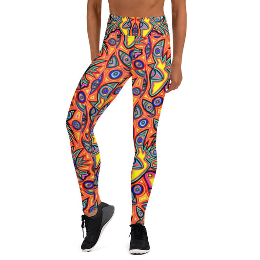 Multi wolf Yoga Leggings