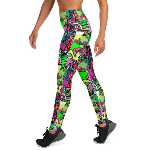 1eyewolf party Yoga Leggings