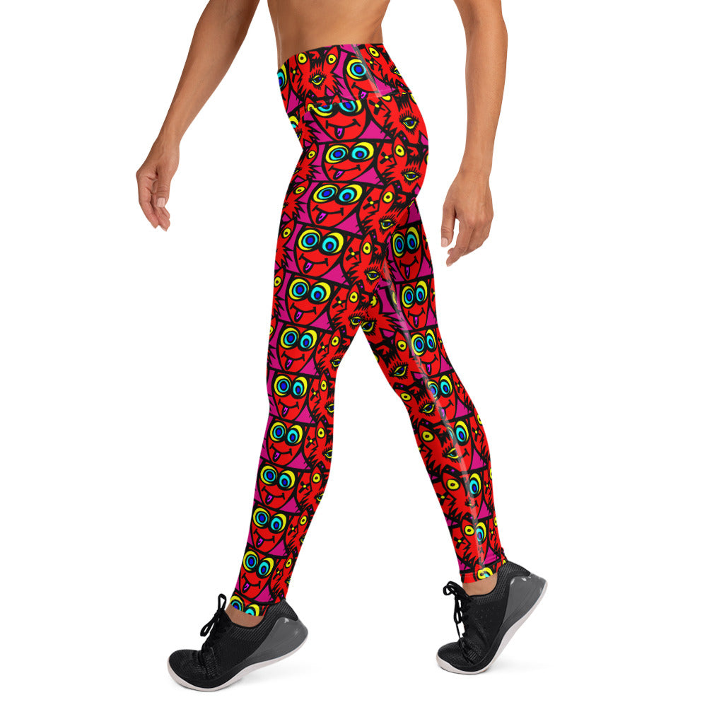 3 blind wolf Yoga Leggings