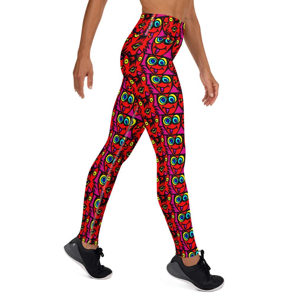 3 blind wolf Yoga Leggings