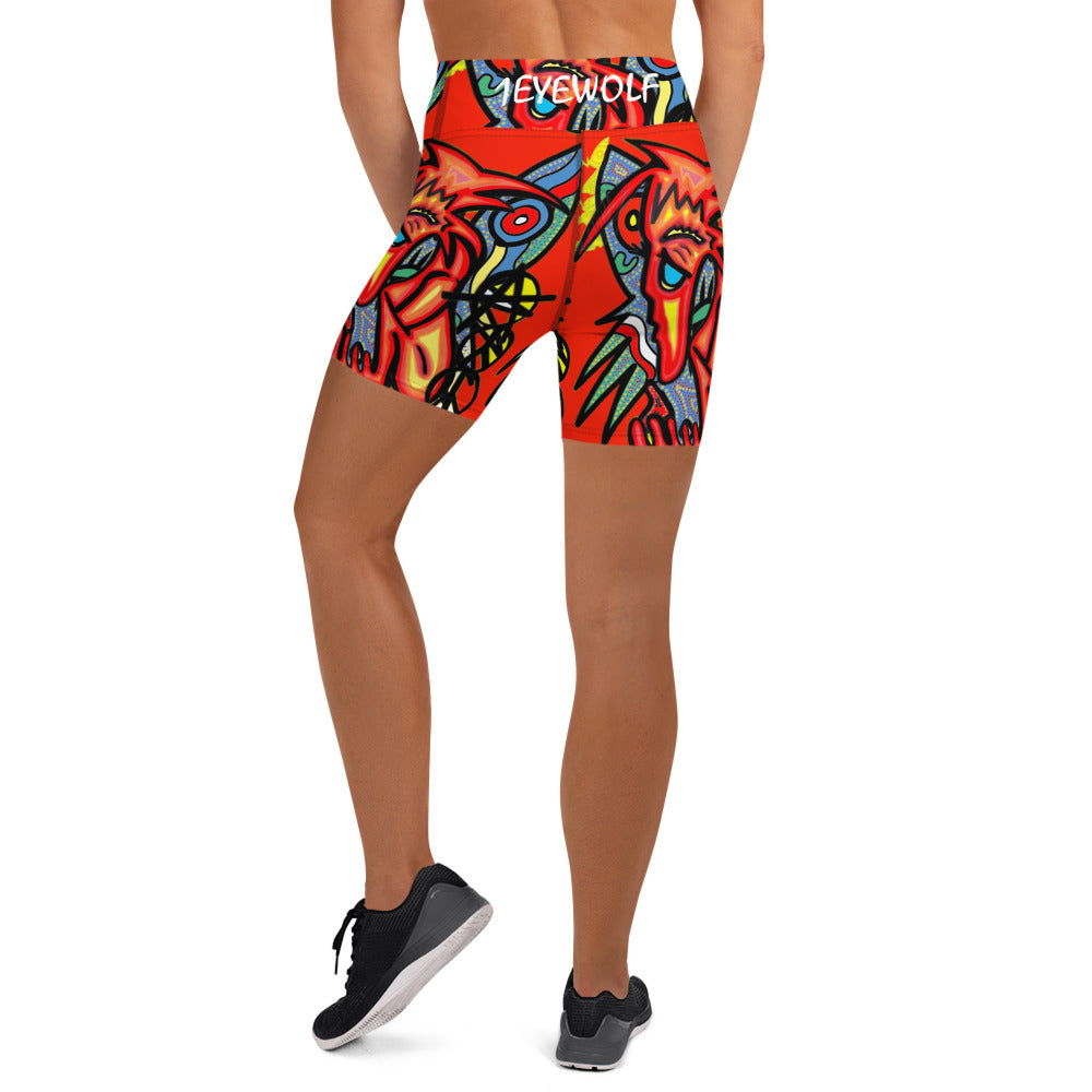 Waiting for waves Yoga Shorts