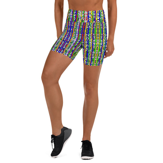 Skull and bones Yoga Shorts