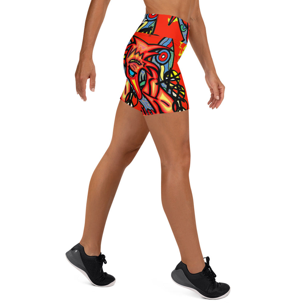 Waiting for waves Yoga Shorts