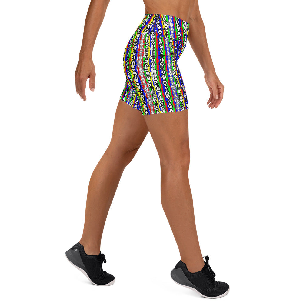 Skull and bones Yoga Shorts