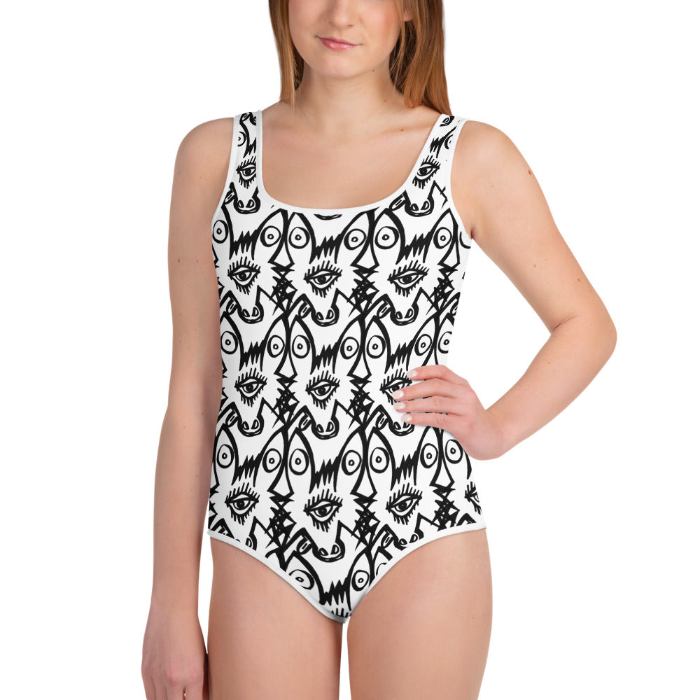 All-Over Print Youth Swimsuit