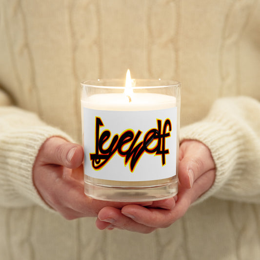 Glass jar soy wax candle