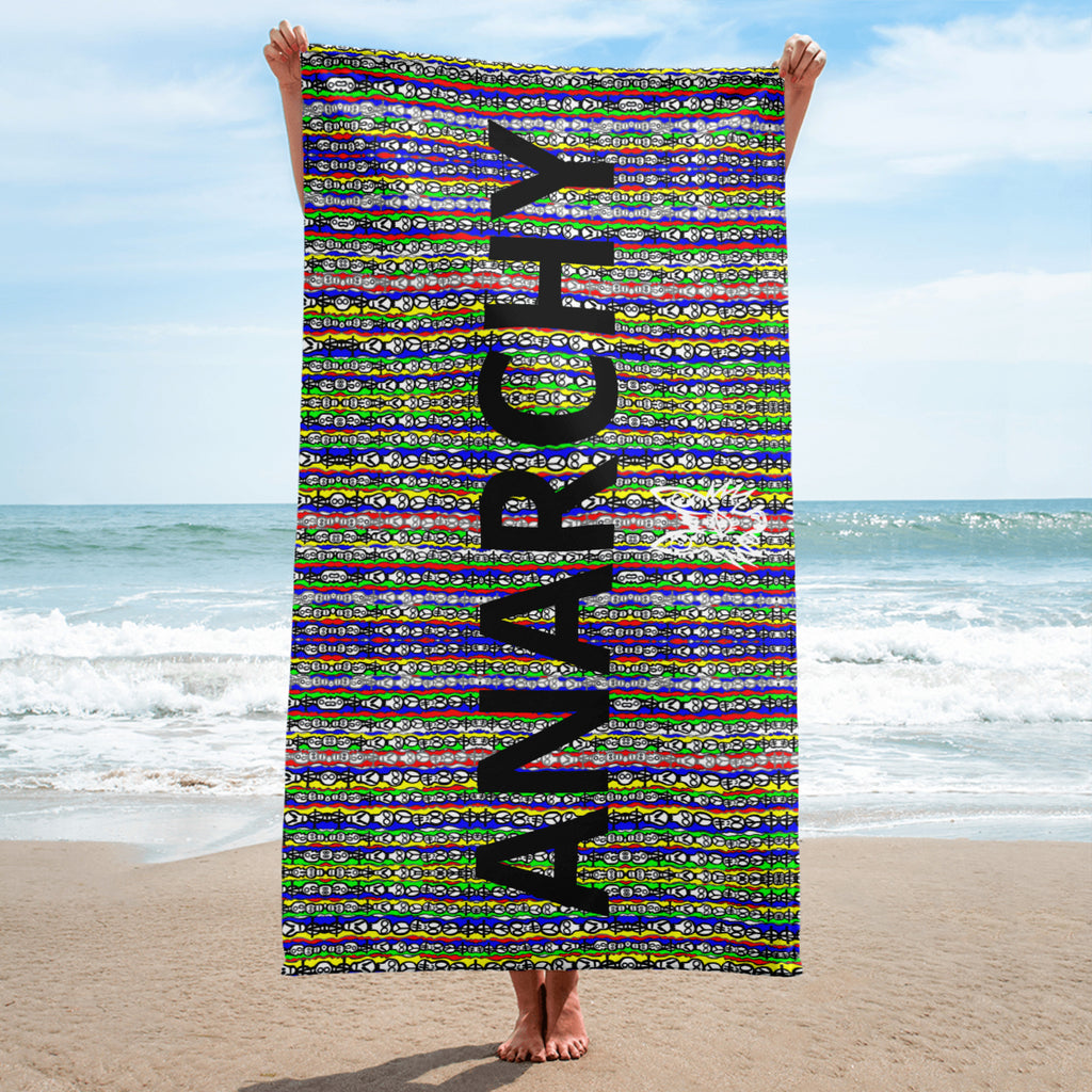 Anarchy & skulls Towel