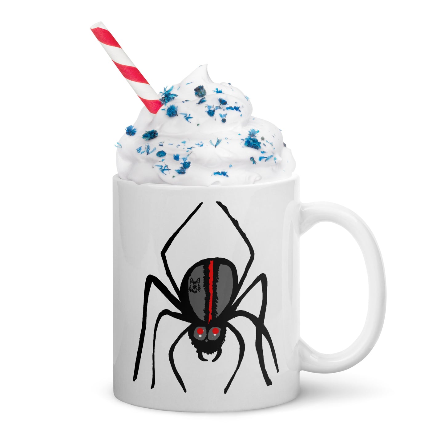 White glossy mug
