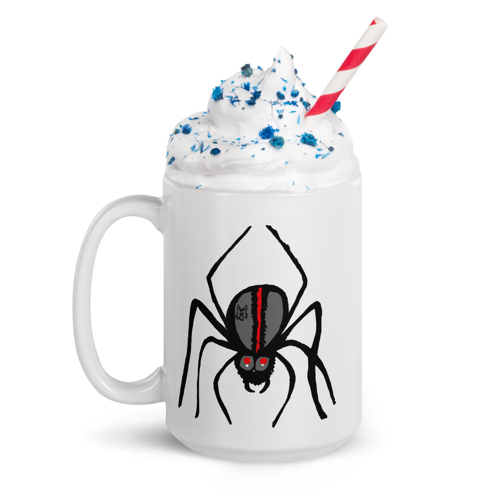 White glossy mug