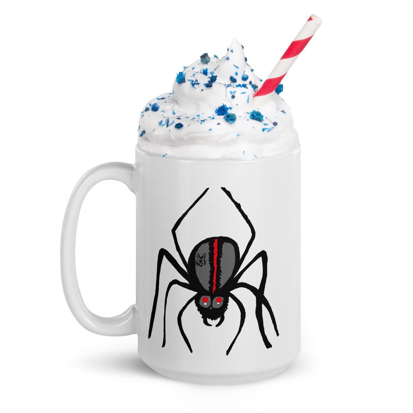 White glossy mug