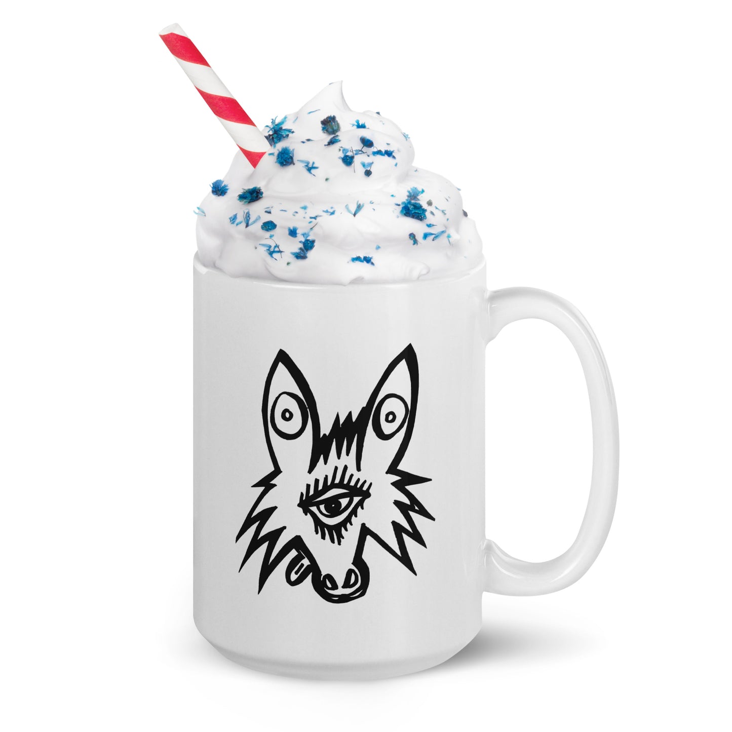 White glossy mug
