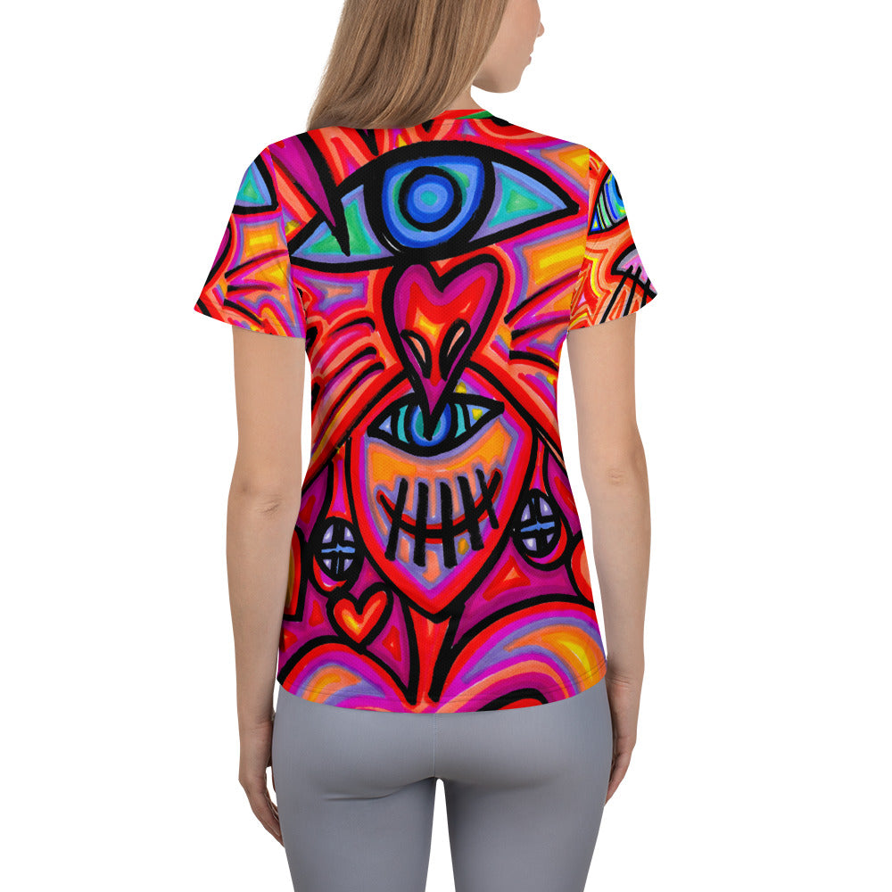 All-Over Print Women's Athletic T-shirt