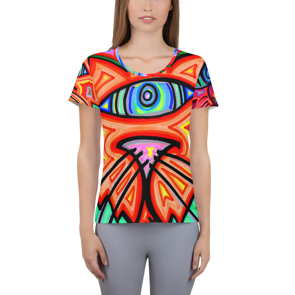 All-Over Print Women's Athletic T-shirt