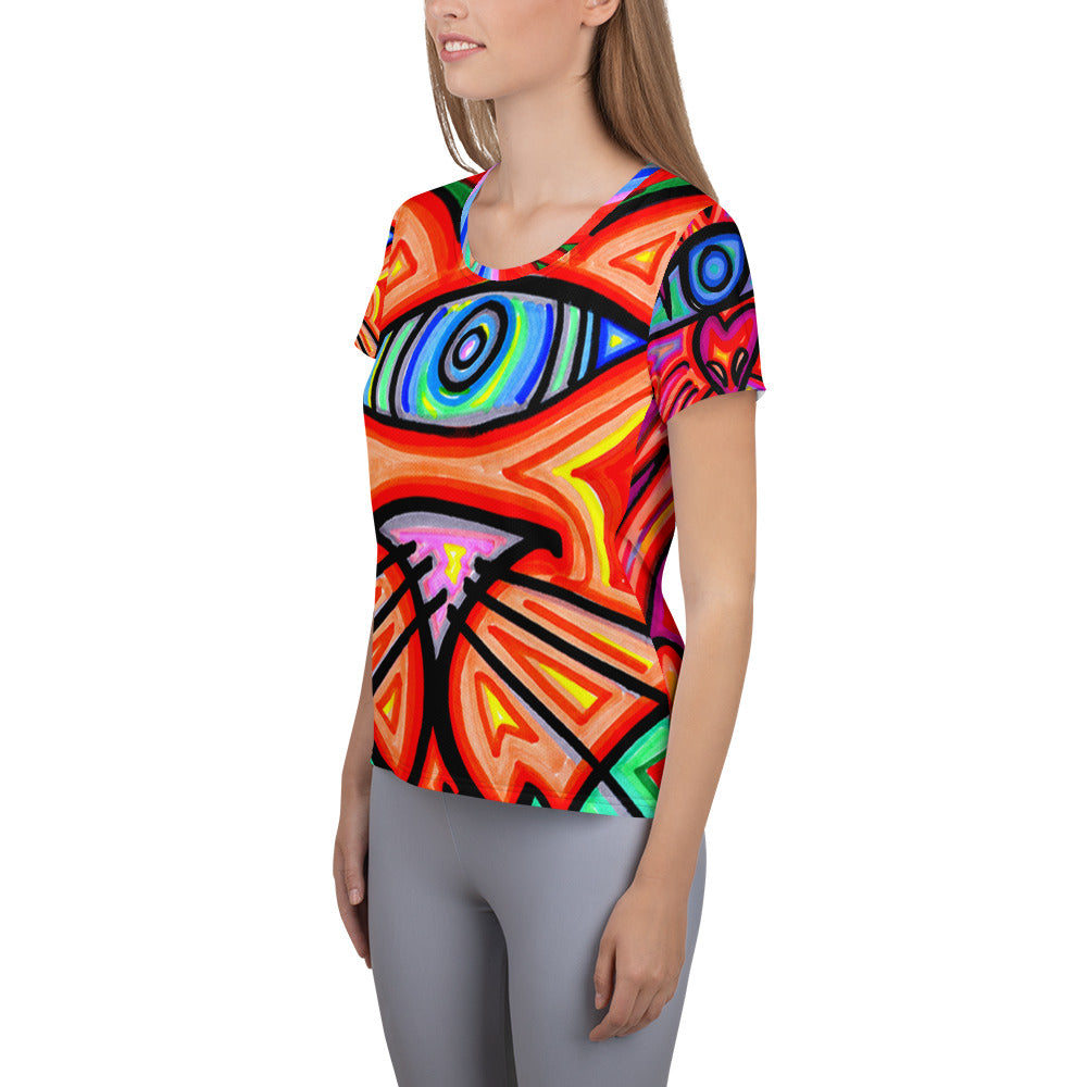 All-Over Print Women's Athletic T-shirt